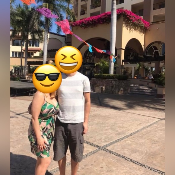 ASOS Mini Sundress With Cut Out Front In Pink Palm Print - Picture 5 of 5